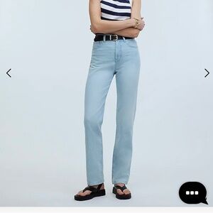 NWT Madewell the 90’s straight jeans size 28